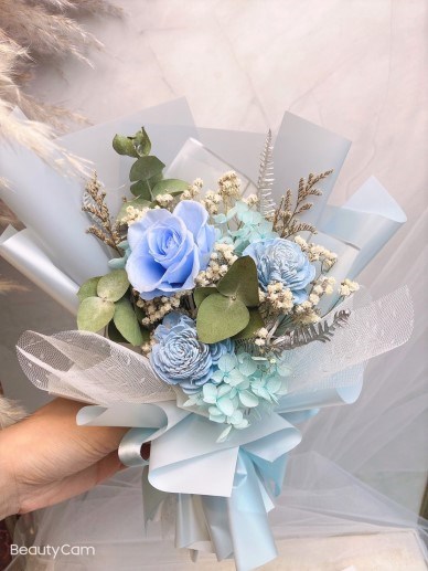 暖心盒裝 永生玫瑰花X香氛乾燥花束