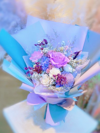 相知系列 -永恆星永生玫瑰花X香氛乾燥花束