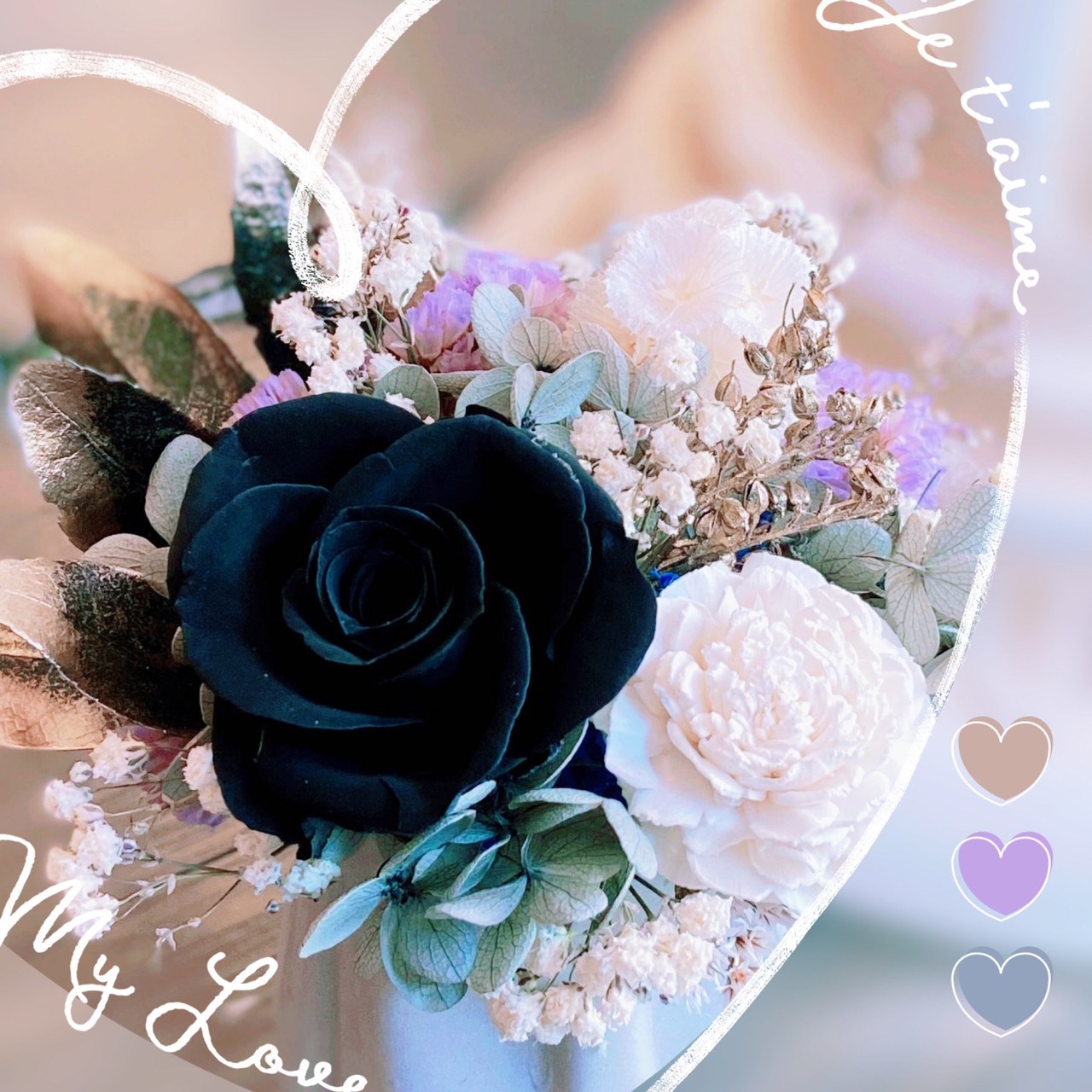 摩艾像永生花桌上花禮