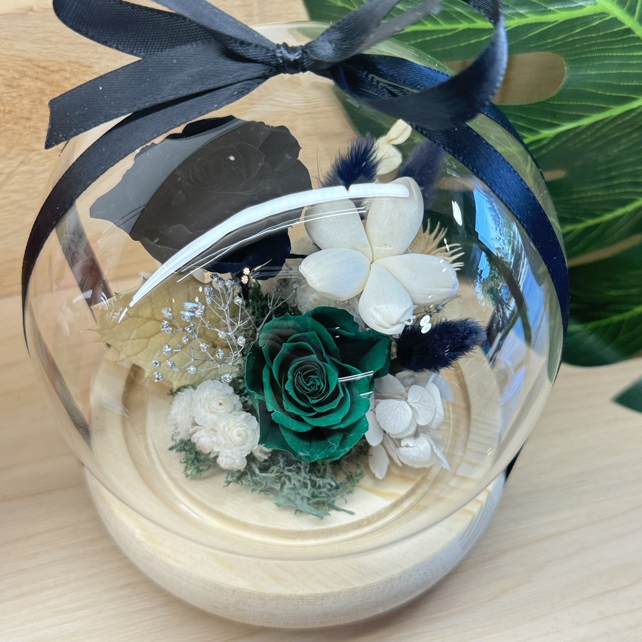 小茉莉X 玫瑰 永生花玻璃花盅