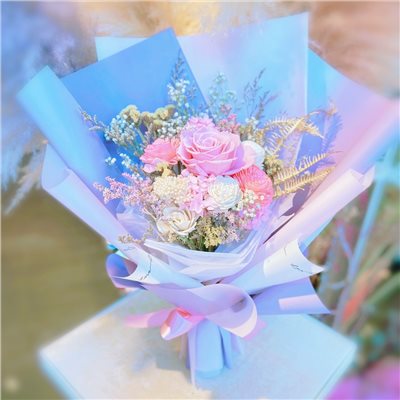 相知系列 -永恆星永生玫瑰花X香氛乾燥花束