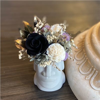 摩艾像永生花桌上花禮