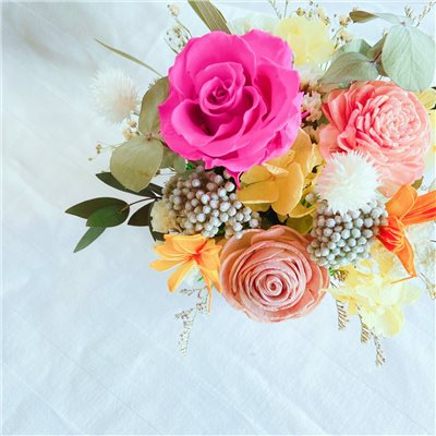 舞動 永生花 x 乾燥花 擴香桌上花禮