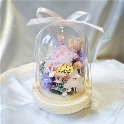康乃馨永生花玻璃花盅