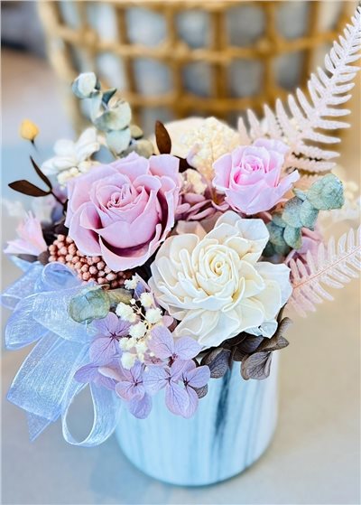 【時光契約·永生花桌上花禮系列】 A款
